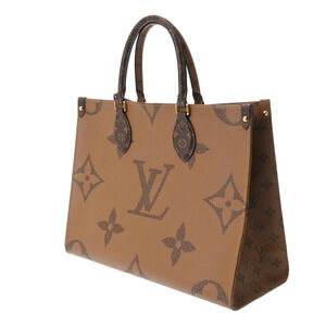 Louis Vuitton On Canvas Go Brown Bag Tote the Reverse Monogram